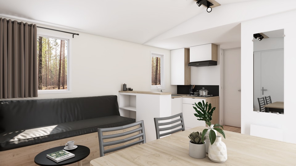 residences trigano mobil home 3chambres nest40 3 plan 3D 6